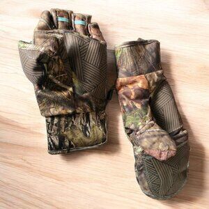 NWOT MOSSY OAK (L/XL) Women's Pop Top Camo/Scent Control Heat Retention Gloves